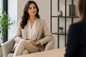 Interview outfits for women hero image showing professional interview clothing