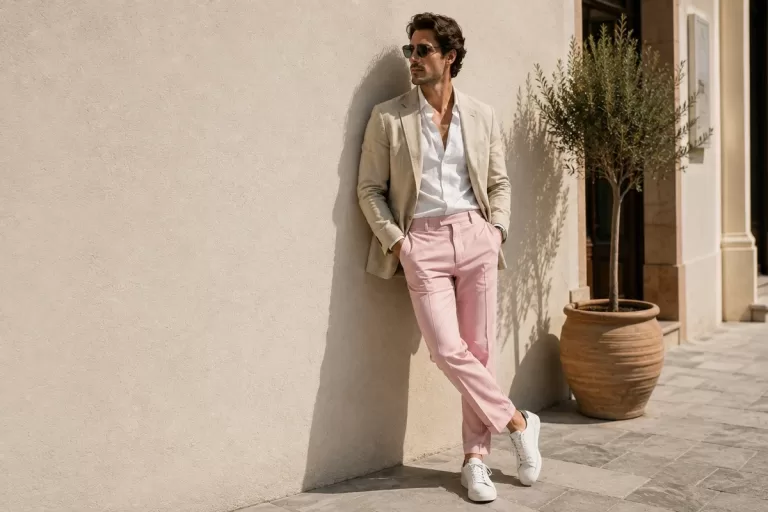 What to Wear With Pink Trousers for Men - Hero